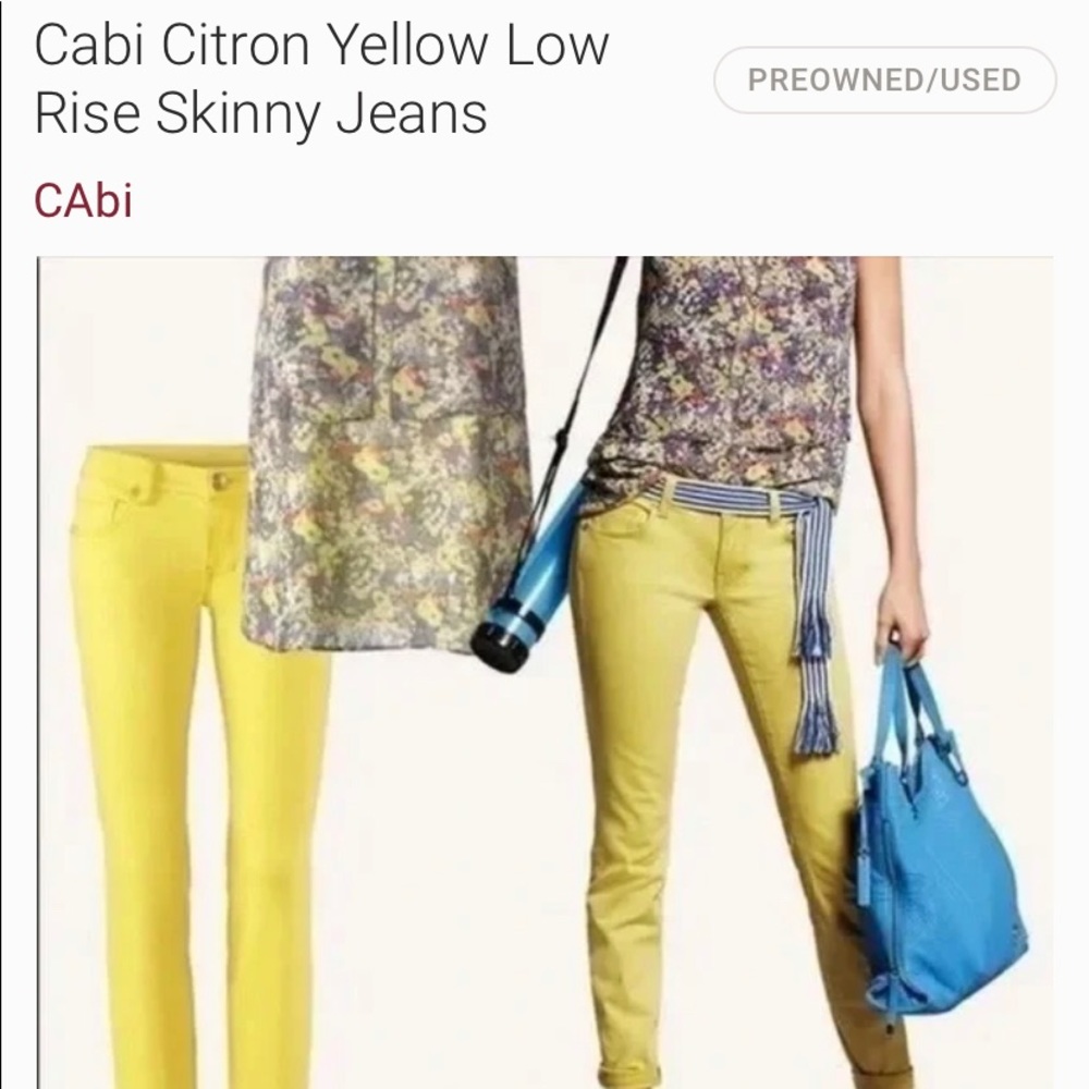 CAbi Citron skinny jeans size 14